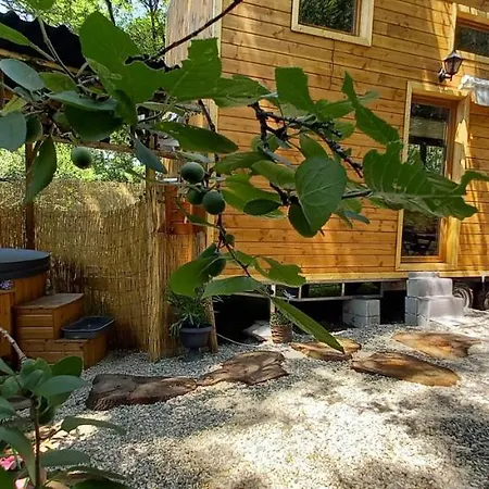 Mini Maison Tiny House Et Son Bain Nordique Figeac Exterior foto